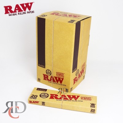RAW CLASSIC CONE KING SIZE - 20CT/ PACK - 12PACKS PER DISPLAY